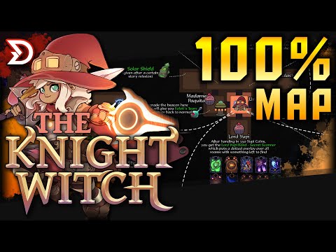 The Knight Witch | 100% Map — All Areas, Bosses, Secrets, Items & More! #metroidvania