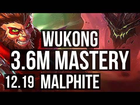 WUKONG vs MALPHITE (TOP) | 3.6M mastery, 1300+ games, 12/4/12 | EUW Diamond | 12.19