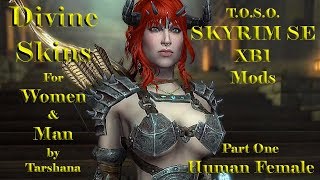 Skyrim Mods XB1 Divine Skins Nord Goddess by S & Tarshana For Women & Men HD TOSO