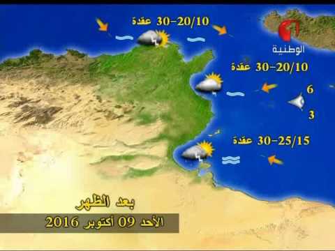 النشرة البحرية ليوم 09 / 10 / 2016