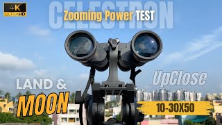 Zoom test of Celestron Upclose G2 10-30x50mm Binoculars | LAND & MOON