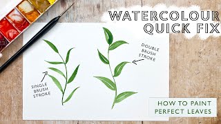 How to Paint Perfect Watercolour Leaves Every Time!