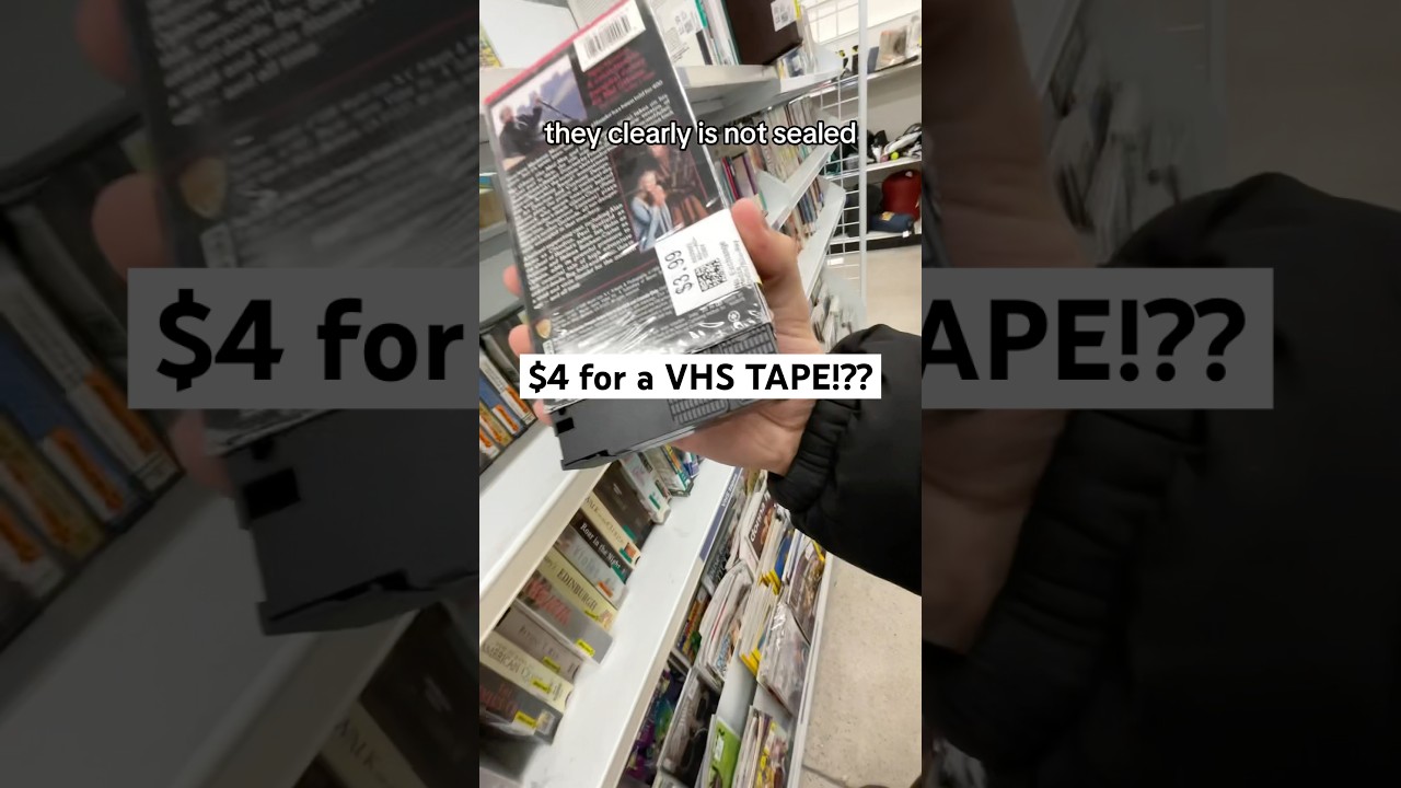 $4 for a VHS TAPE!??? #movie #vhs #thrifting