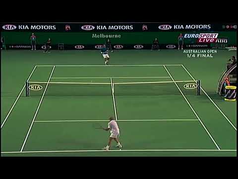 Federer Agassi 2005 AO - The Most Aggressive Baseline Tennis Ever