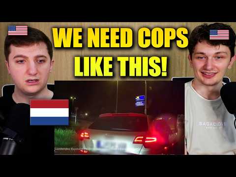 Americans React to European High Speed Police Chase!