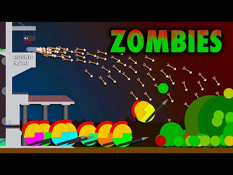 Spartans VS Zombies - Algodoo Marble Race