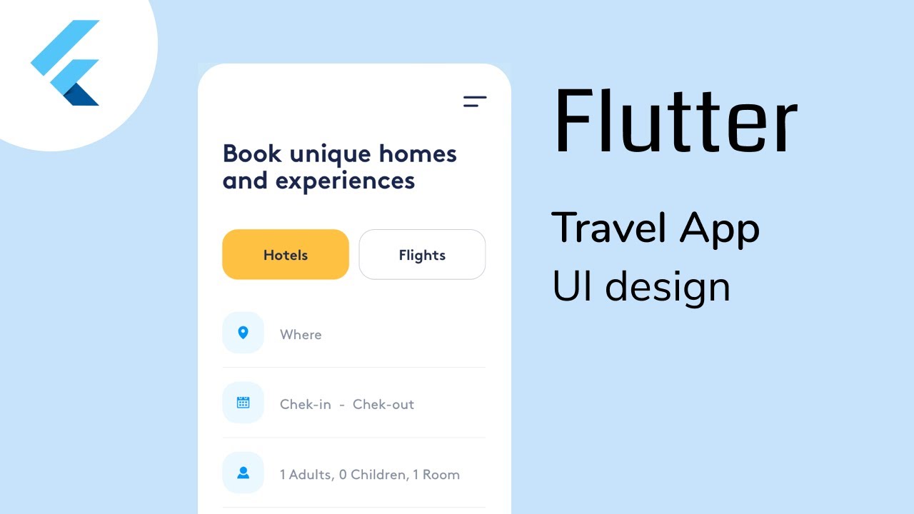 Flutter Travel App UI Design - SpeedCode