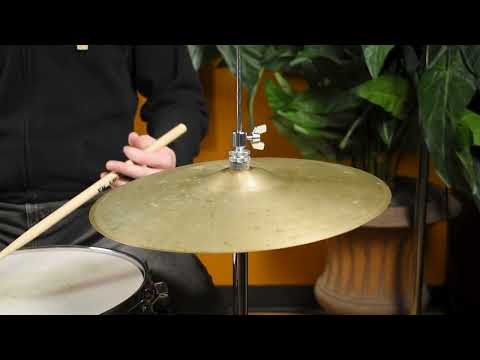 14" Zildjian A 1940s-1950s Trans Stamp THIN Hi-Hat Cymbal Pair 610g/642g *Video Demo* image 16