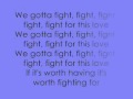 Cheryl Cole - Fight For This Love -Lyrics 