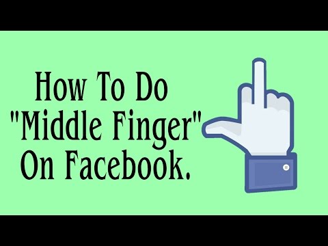 YouTube video about: How do you make a middle finger on facebook?