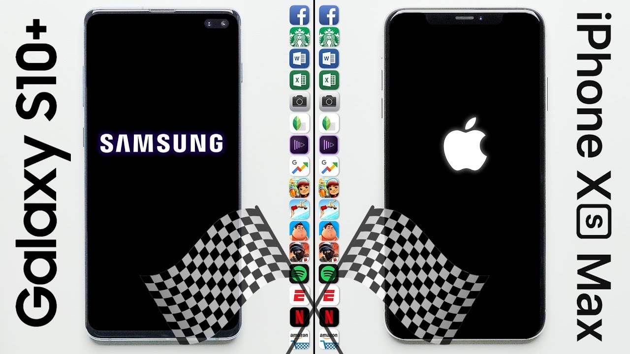 Galaxy S10+ vs. iPhone XS Max Speed Test