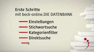 Erste Schritte in beck-online.DIE DATENBANK