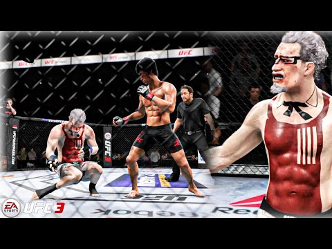 Bruce Lee vs KFC (Colonel Sanders) |  EA SPORTS UFC 3