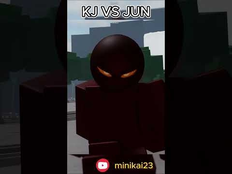 KJ VS JUN EN THE STRONGEST BATTLEGROUNDS  #roblox #kj #JUN #shorts