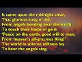 It Came Upon the Midnight Clear (Tune: Noel - 4vv) [with lyrics for congregations]