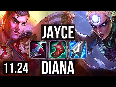JAYCE vs DIANA (MID) | 1.4M mastery, 400+ games, 10/3/9 | EUW Master | 11.24