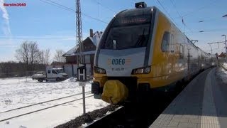 preview picture of video 'ODEG KISS ET 445 Doppeltraktion, BR 101, BR 481 in Bernau & VT 650 in Werneuchen & Blumberg'