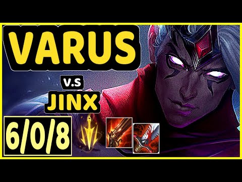 DEFT (VARUS) vs JINX - 6/0/8 KDA BOTTOM ADC CHALLENGER GAMEPLAY - KR