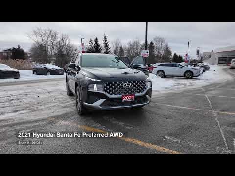 2021 Hyundai Santa Fe Preferred AWD in Black for sale at Aurora Toyota in Aurora, ON