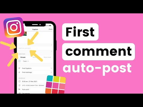 How to Schedule FIRST COMMENT on Instagram with Preview (+ auto post hashtags in comments)