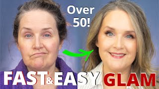 My EASY Go To 20 Minute Holiday Glam Makeup | Tips, Tricks and Hacks for a FLAWLESS Look - OVER 50!