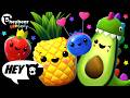 Hey Bear Sensory Avocadosaurus And Friends Dance Party Dancing Fruit Video