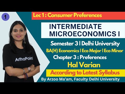 2024 🎓| Consumer Preferences | Ch 3 Varian | Intermediate Microeconomics 1 | BA(H) Economics Sem 3