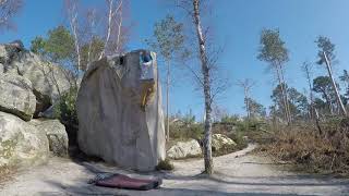 Video thumbnail de L'Étrave, 7c (sit). Fontainebleau