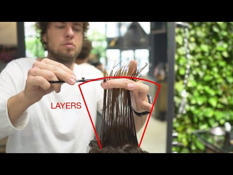 how to cut: medium length layered haircut, round layers