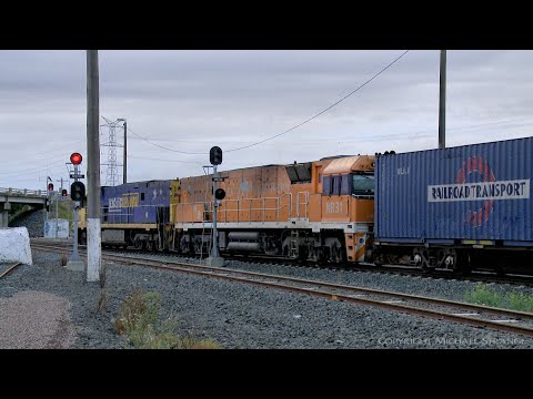 4MA5 Diesel Freight Train Passes Failed Signals At Gheringhap (24/3/2021) - PoathTV Railways