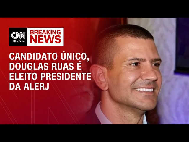Candidato único, Douglas Ruas é eleito presidente da Alerj | LIVE CNN