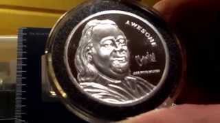 CHUMLEE Autograph Silver Coin, 5 oz Perry's Victory, 2.5 gram Gold