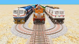 3️⃣ TRAINS BIG CRASH AT MOST ROUNDED RAILROAD TRACKS | Train Simulator | Railworks | Trains Gaming