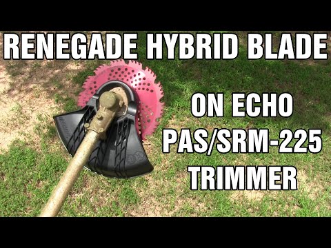 Renegade brush blade and Echo trimmer conversion kit installation - review Video