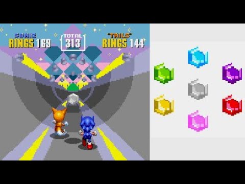 Sonic the hedgehog 2 sega genesis 2 player. All chaos emeralds,special stages,Emerald hill zone