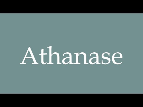 How to Pronounce ''Athanase'' Correctly in French