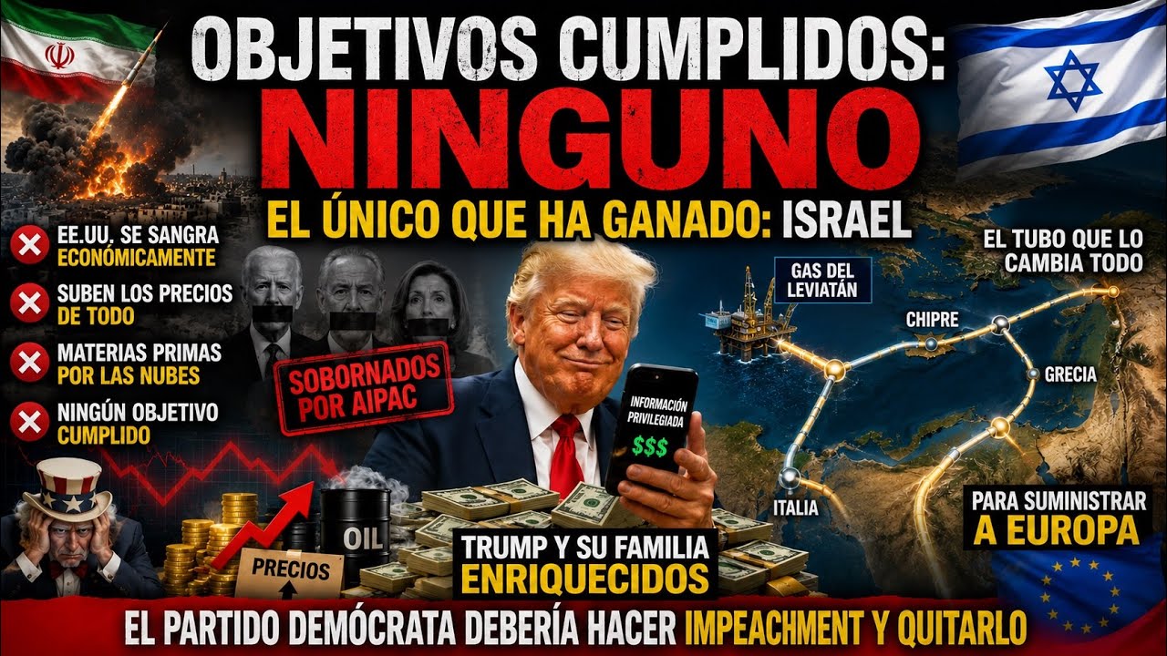EEUU no consigue NINGÚN objetivo en la guerra de IRÁN tan solo Trump y los suyos se enriquecen