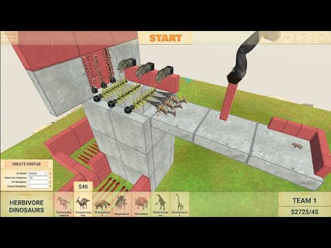 EPIC PUNCH in HOLE spinning spikes and DINOSAUR HEAD Animal Revolt Battle Simulator