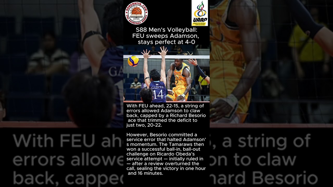UAAP Mens Volleyball: FEU dispatches Adamson to stay undefeated