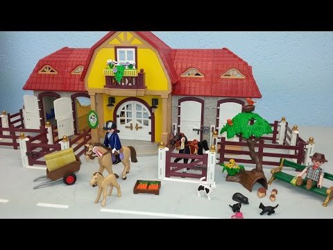 Playmobil Large Equestrian Center 5221 unpack seratus1 riding horses