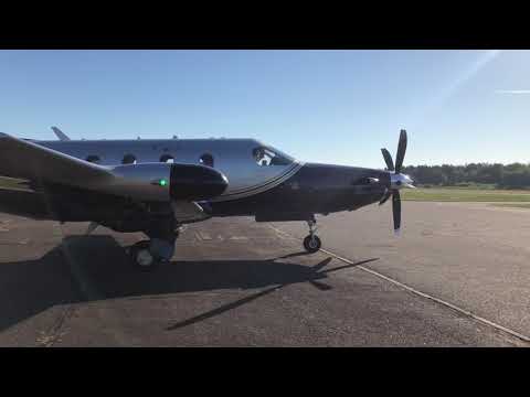 Pilatus PC12 NG start-up, take-off and touch and go