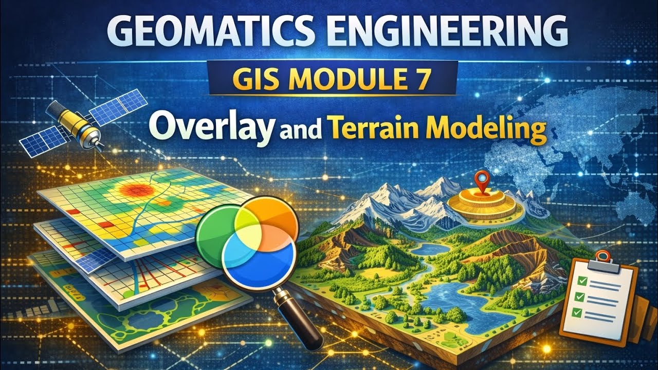 GIS | Overlay analysis and terrain modeling| Module -7| Gate |Isro| CIVIL engineering|Geoinformatics
