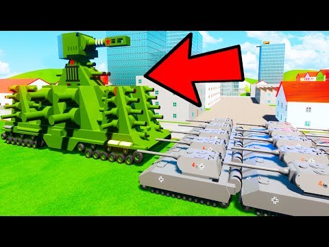 1 МОНСТР КВ-44 VS 100 маленьких МАУСОВ В BRICK RIGS! ВЫЖИВАНИЕ В БРИК РИГС! КВ-44 Мультики про танки