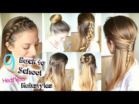 9 Back to School Heatless Hairstyles | Braidsandstyles12 Video