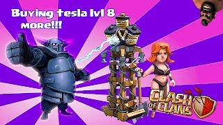 Clash of clans - Buying lvl 8 tesla, Pekka lvl 5 & jump spell lvl 3 (w/ gameplay)