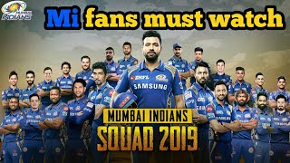 Mumbai Indians IPL 2019 complete squad details | IPL 12 |