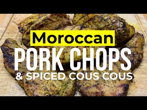 Moroccan Pork Chops - Cooked over the Fire in a Snowy Winter!