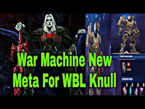War Machine T3 New Uniform Review And WBL Knull Test With Obelisk - Marvel Future Fight