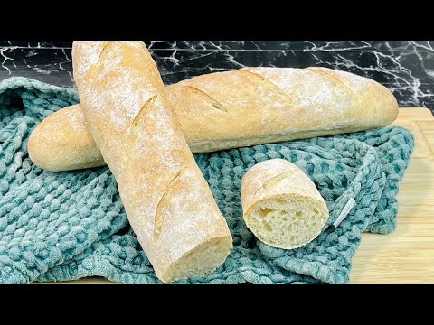 BAGUETTES 100 % MAISON 🥖 Sans robot, comme à la boulangerie ! 