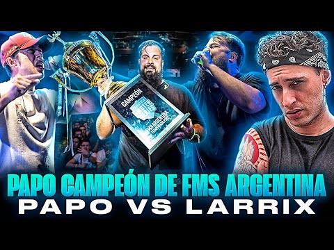 💥 POLÉMICA FINAL 💥 BLON REACCIONA A PAPO VS LARRIX | FINAL FMS ARGENTINA | PAPO CAMPEÓN
